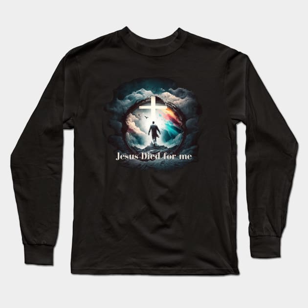 Jesus Died for Me John 3:16 V13 Long Sleeve T-Shirt by Family journey with God